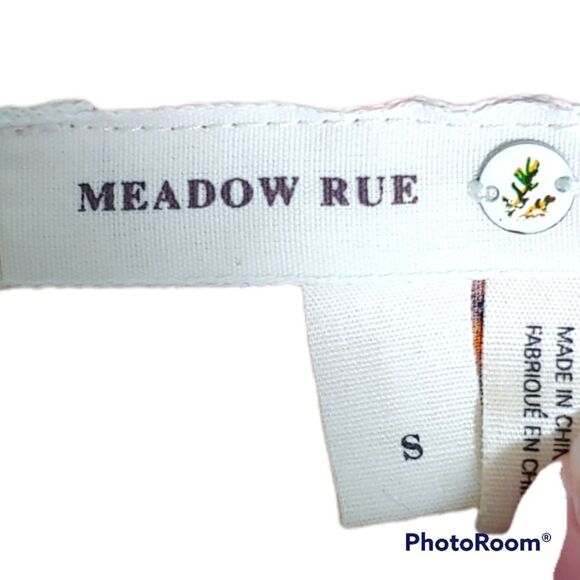 Anthropologie Meadow Rue Garden peasant lightweight scalloped trim oversized top - Picture 3 of 6